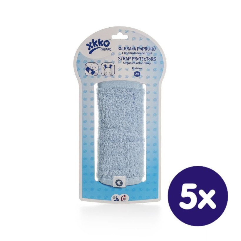 Nakładki na pasy XKKO Organic - Baby Blue 5x1szt. (Hurtowe opak.)