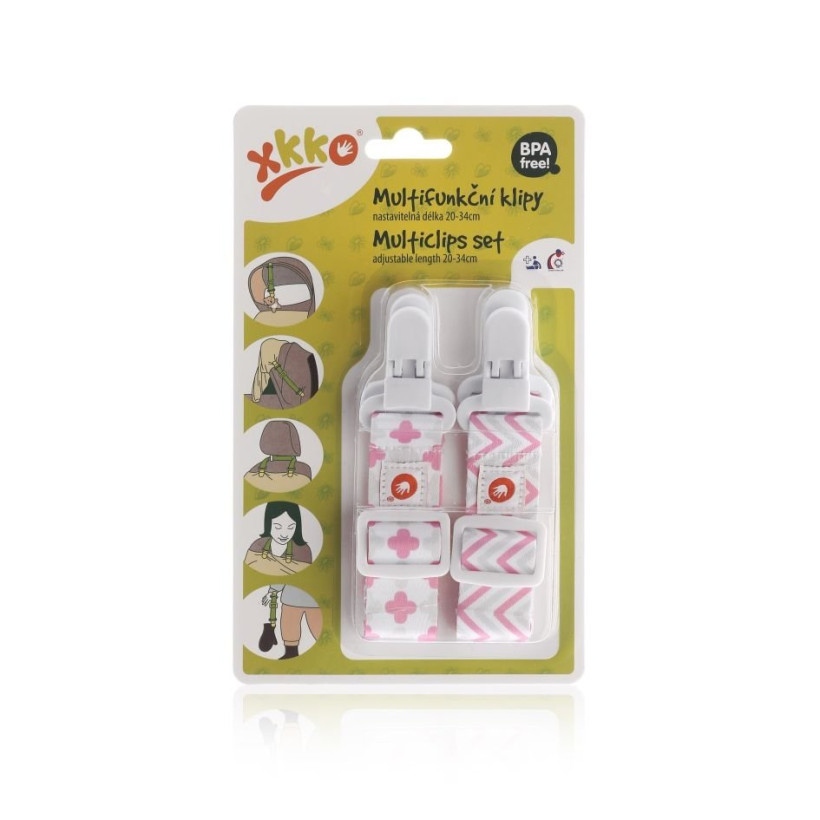 XKKO Klipsy wielofunkcyjne - Scandinavian Baby Pink MIX 5x2Szt. (Hurt.opak.)