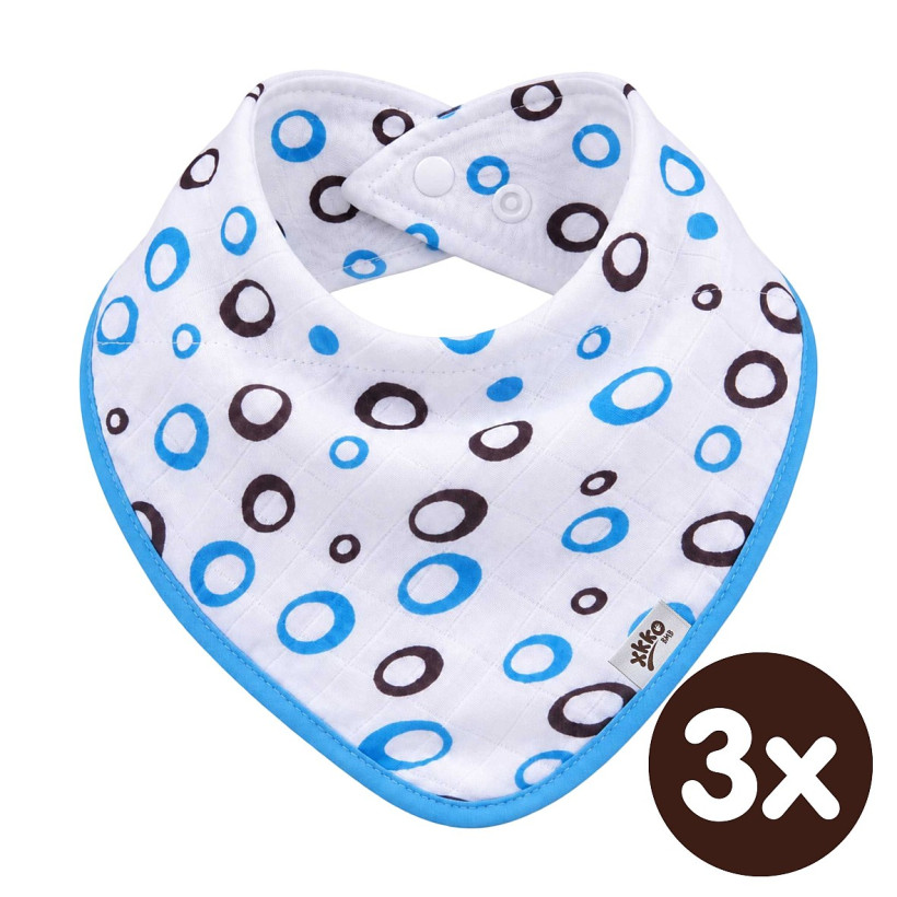 Bandanka bambusowa XKKO BMB - Cyan Bubbles 3x1szt. (Hurtowe opak.)