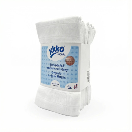 Pieluszki XKKO Organic 60x60 - Stare Czasy White