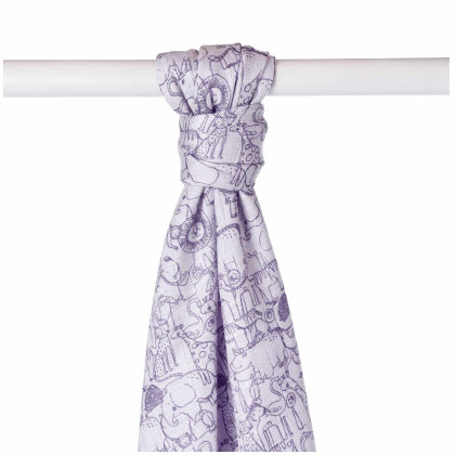 Pielucha bambusowa XKKO BMB 90x100 - Safari Lavender Aura