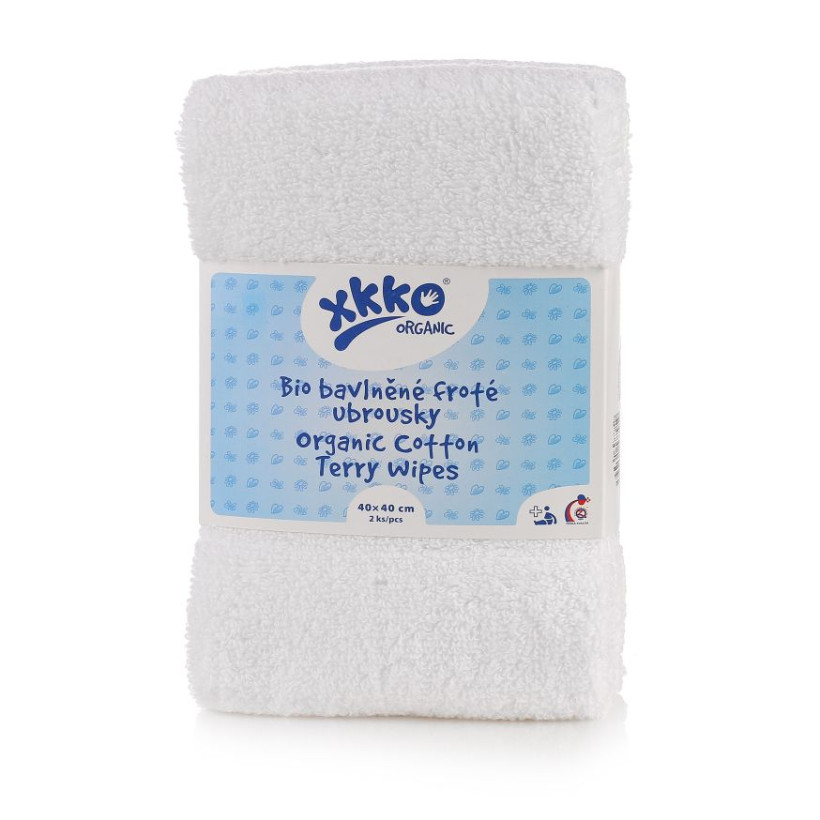 Frotte serwetki XKKO Organic 40x40 - White