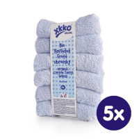 Frotte serwetki XKKO Organic 21x21 - Baby Blue 5x6szt. (Hurtowe opak.)