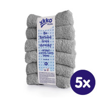 Frotte serwetki XKKO Organic 21x21 - Silver 5x6szt. (Hurtowe opak.)