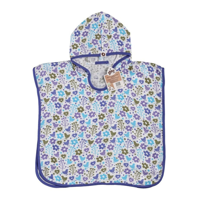 Ponczo bambusowe XKKO BMB - Flowers&Birds Boys Rozmiar 2