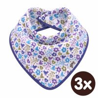 Bandanka bambusowa XKKO BMB - Flowers&Birds Boys 3x1szt. (Hurtowe opak.)