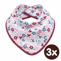 Bandanka bambusowa XKKO BMB - Flowers&Birds Girls 3x1szt. (Hurtowe opak.)