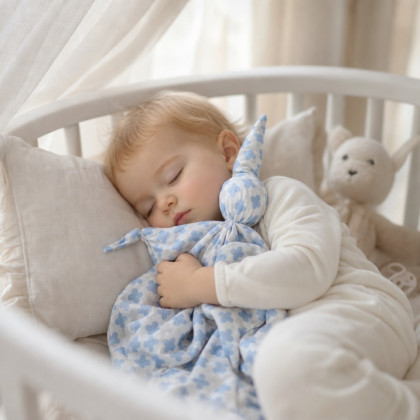 Przytulanka bambusowa XKKO BMB - Baby Blue Cross