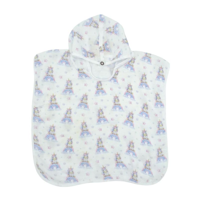 Ponczo bambusowe XKKO BMB Digi - Unicorns