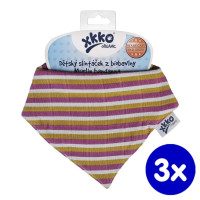 Bandanka XKKO Organic Stare Czasy - Violet Stripes 3x1szt. (Hurtowe opak.)