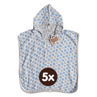 Ponczo bambusowe XKKO BMB - Cross Baby Blue 5x1szt. (Hurt. opak.)