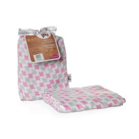 Bambusowa muślinowa pielucha XKKO BMB 120x120 - Scandinavian Baby Pink Cross