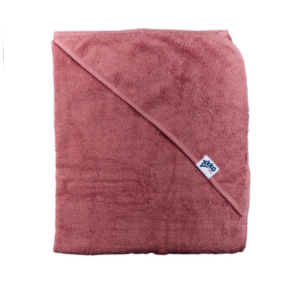 Ręcznik z kapturkiem z bawełny organicznej XKKO Organic 90x90 - Mesa Rose