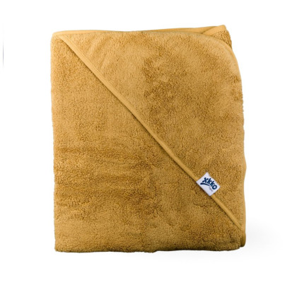 Ręcznik z kapturkiem z bawełny organicznej XKKO Organic 90x90 - Honey Mustard