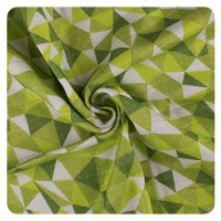 Bambusowa muślinowa pielucha XKKO BMB 120x120 - LE Green triangles