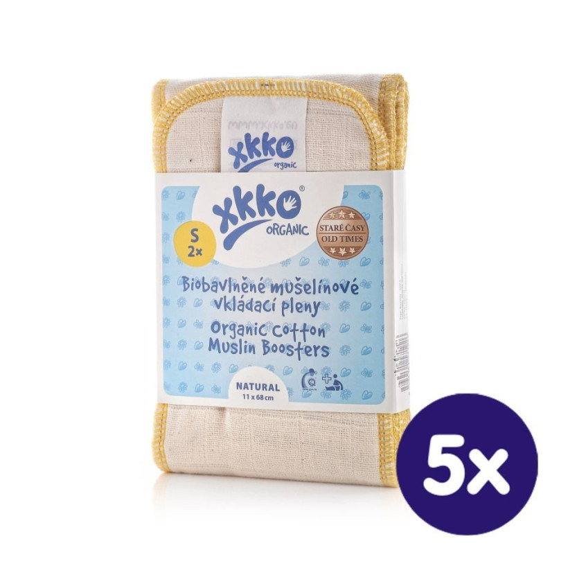 XKKO Organic Old Times Wkład chłonny - Natural Rozmiar S 5x2 szt. (Hurt. opak.)
