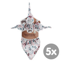 Przytulanka bambusowa XKKO BMB - Flowers&Birds Girls 5x1szt. (Hurtowe opak.)
