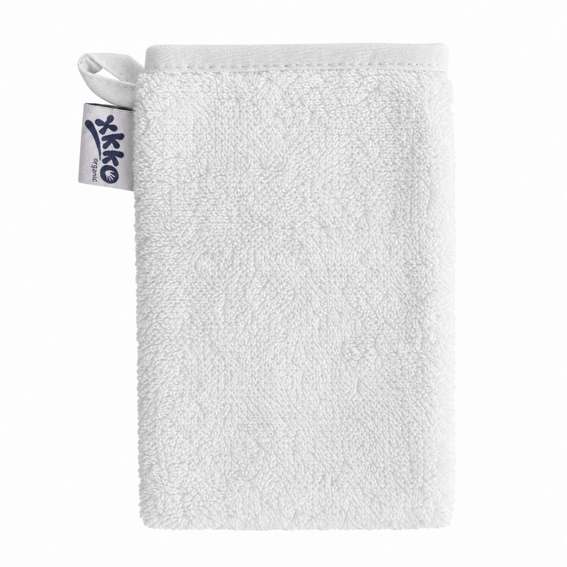 Rękawica kąpielowa z bawełny organicznej XKKO Organic - White