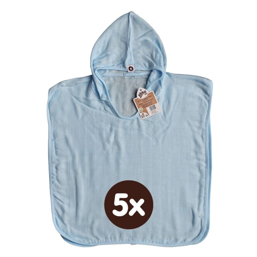 Ponczo bambusowe XKKO BMB - Baby Blue 5x1szt. (Hurt. opak.)