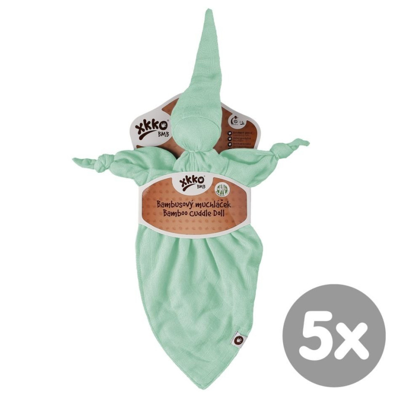 Przytulanka bambusowa XKKO BMB - Mint 5x1szt. (Hurtowe opak.)