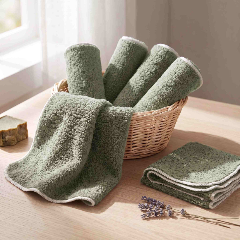 Frotte serwetki XKKO Organic 21x21 - Granite Green