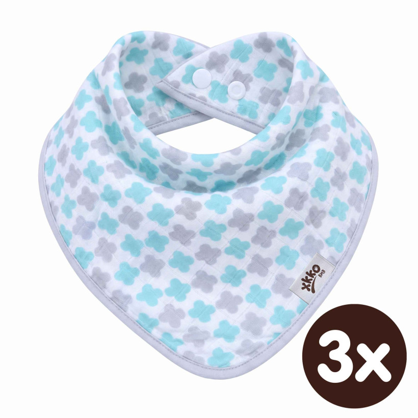 Bandanka bambusowa XKKO BMB - Scandinavian Mint Cross 3x1szt. (Hurtowe opak.)