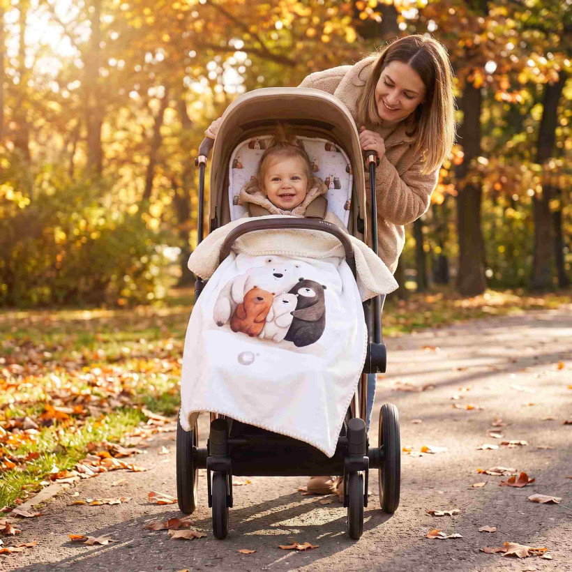 Hiszpański kocyk XKKO LUX 75x100 - Bear Family