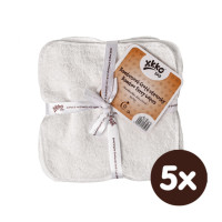 Bambusowe serwetki frotte XKKO BMB 21x21 - Natural 5x5szt. (Hurtowe opak.)