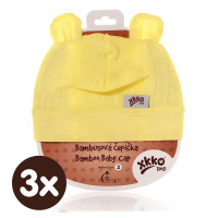 Czapka bambusowa XKKO BMB - Lemon 3x1szt. (Hurtowe opak.)