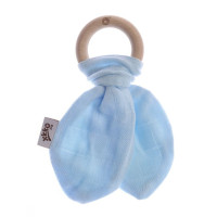 Gryzak bambusowy XKKO BMB Liść - Baby Blue 6x1szt. (Hurt. opak.)