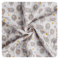 Bambusowy ręcznik z  kapturem XKKO BMB 90x90 - Dreamy Sheeps 5x1szt. (Hurtowe opak.)