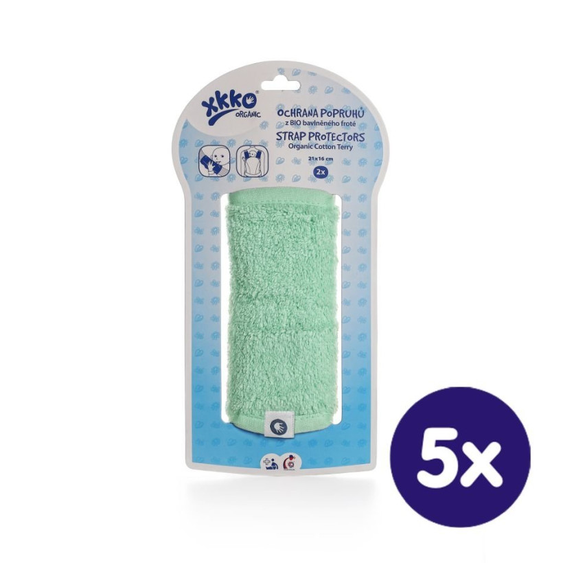 Nakładki na pasy XKKO Organic - Mint 5x1szt. (Hurtowe opak.)