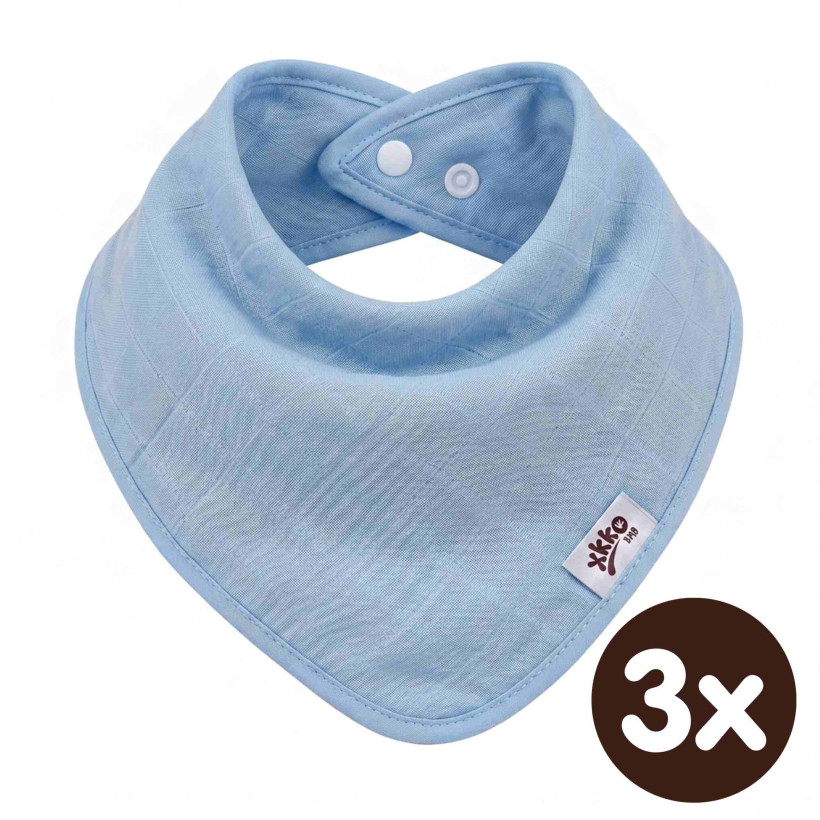 Bandanka bambusowa XKKO BMB - Baby Blue 3x1szt. (Hurtowe opak.)