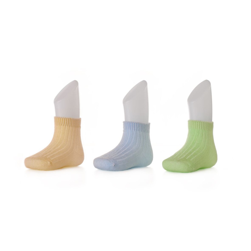 Skarpetki bambusowe XKKO BMB - Pastels For Boys 12-24m/3 pary