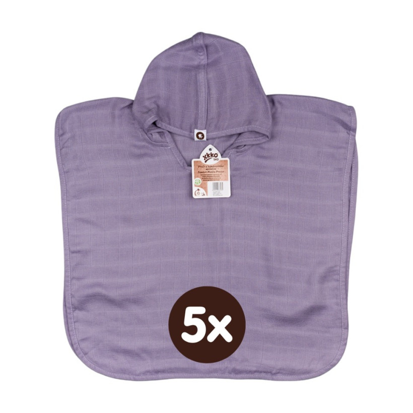Ponczo bambusowe XKKO BMB Colours - Lavender Aura Rozmiar 1 5x1szt. (Hurt. opak.)