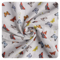 Bambusowy ręcznik z  kapturem XKKO BMB 90x90 - Butterflies 5x1szt. (Hurtowe opak.)