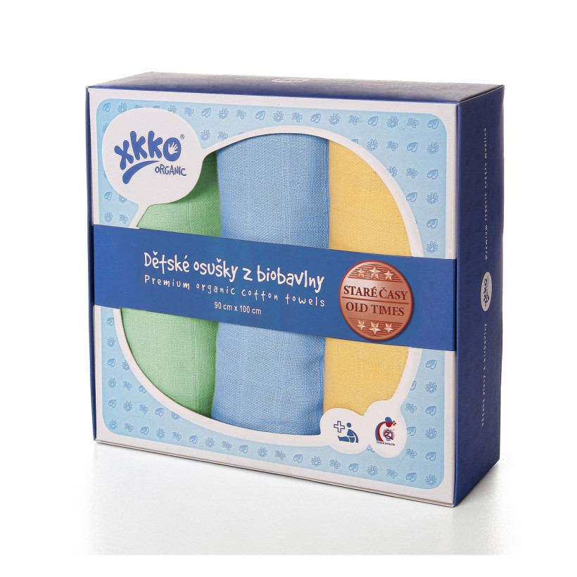 Pieluchy XKKO Organic 90x100 Stare Czasy - Pastels For Boys