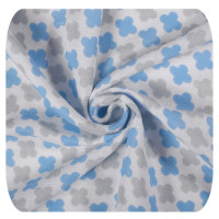 Bambusowe prześcieradło z gumką XKKO BMB 120x60 - Baby Blue Cross