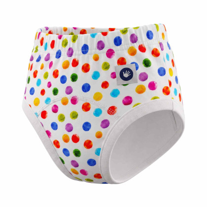 Majtki treningowe XKKO Organic - Watercolor Polka Dots