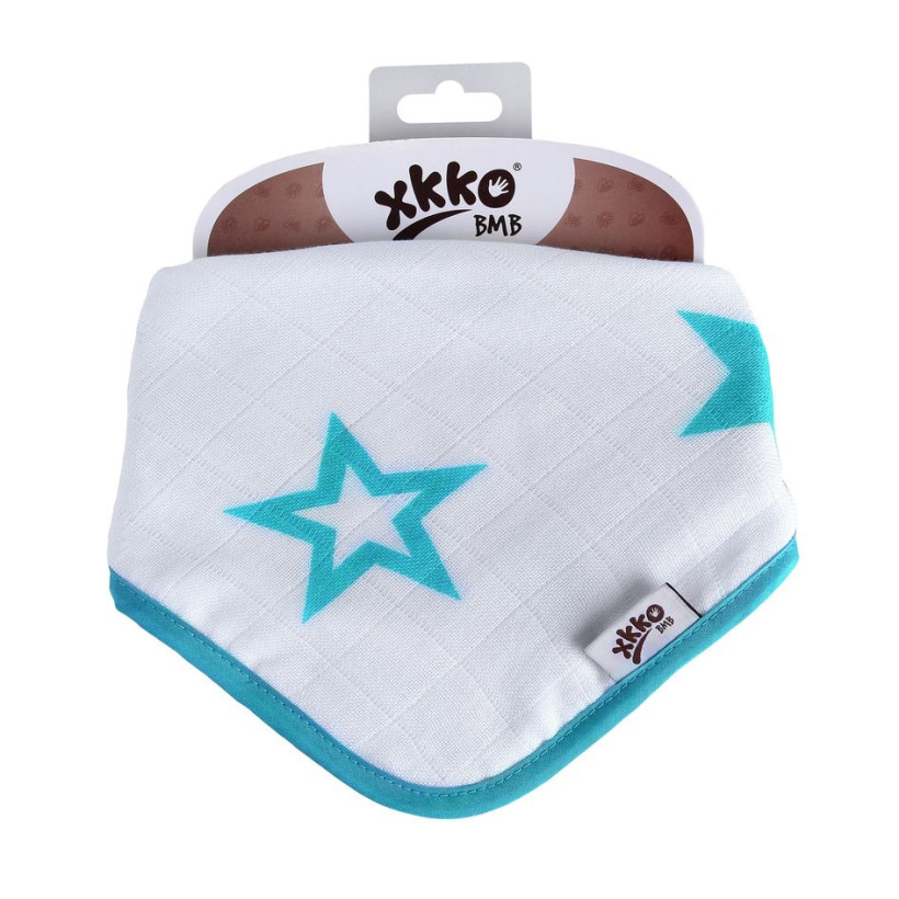 Bandanka bambusowa XKKO BMB - Turquoise Stars