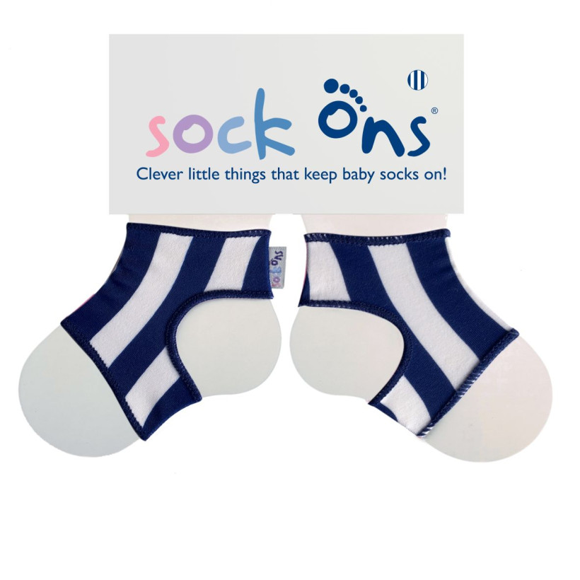 Sock Ons Designer - Navy Stripes