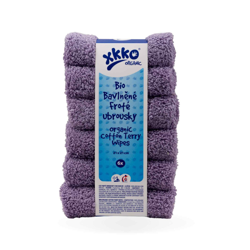 Frotte serwetki XKKO Organic 21x21 - Lavender Aura