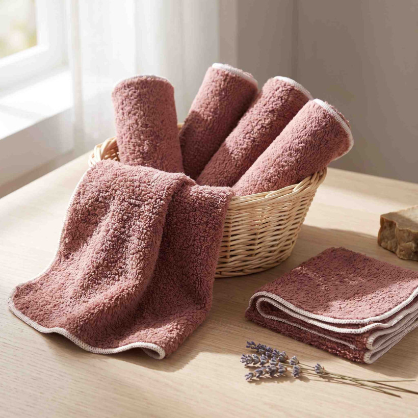 Frotte serwetki XKKO Organic 21x21 - Mesa Rose