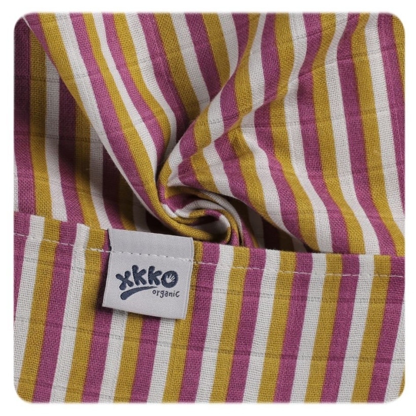 Pieluszki XKKO Organic 70x70 Organic Stare Czasy - Gingko  5x3szt. (Hurtowe opak.)