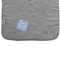 Ponczo kąpielowe z bawełny organicznej XKKO Organic - Silver Stars 5x1szt. (Hurtowe opak.)