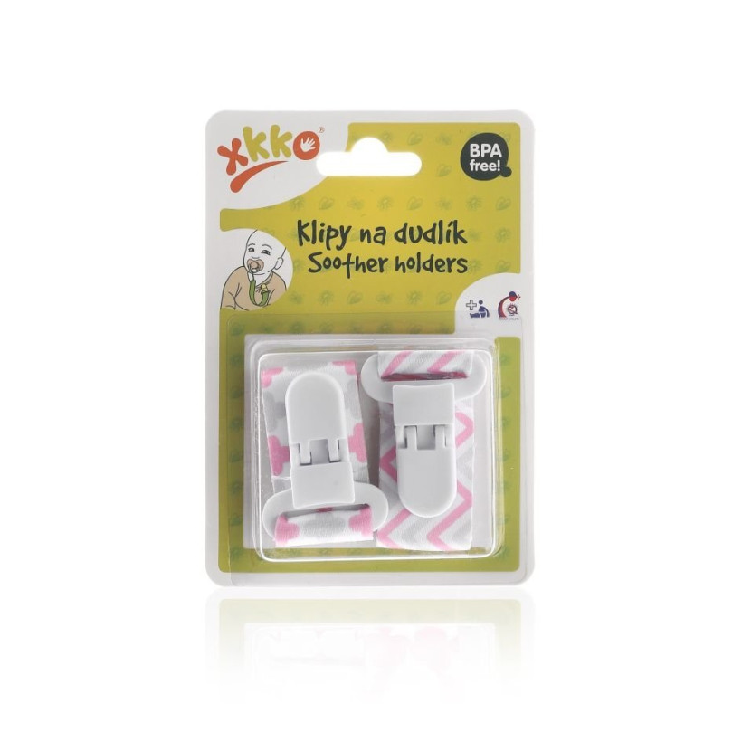 XKKO Zawieszka do smoczka 2szt. - Scandinavian Baby Pink MIX 5x2Szt. (Hurt.opak.)