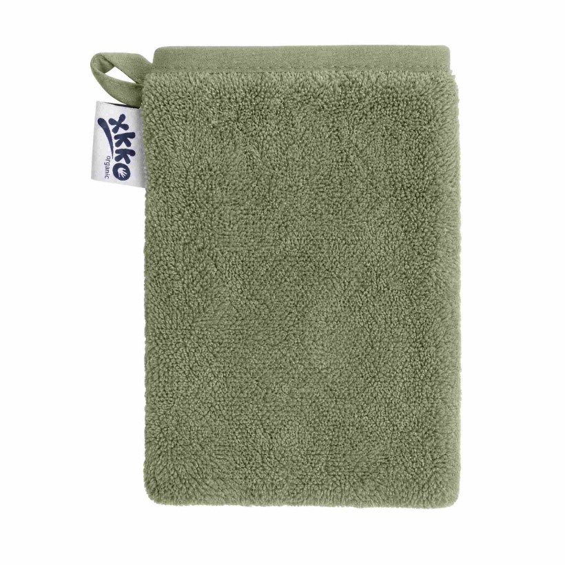 Rękawica kąpielowa z bawełny organicznej XKKO Organic - Granite Green
