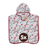 Ponczo bambusowe XKKO BMB - Flowers&Birds Girls 5x1szt. (Hurt. opak.)