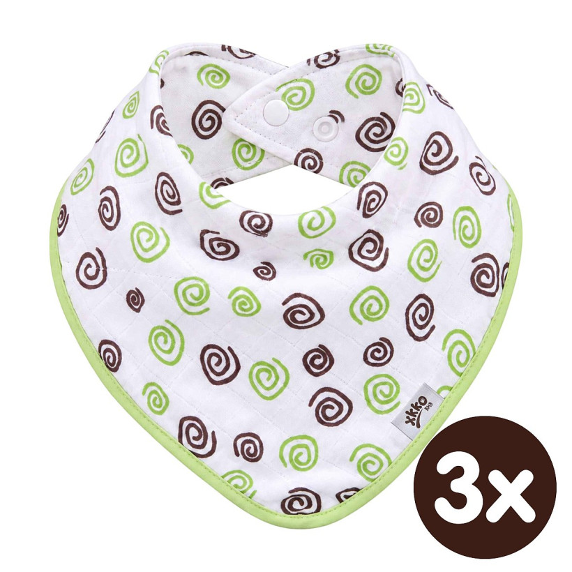 Bandanka bambusowa XKKO BMB - Lime Spirals 3x1szt. (Hurtowe opak.)