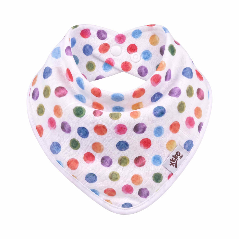 Bandanka bambusowa XKKO BMB Digi - Watercolour Polka Dots